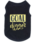 Load image into Gallery viewer, Parisian Pet 'Goal Digger' Motivational Dog Shirt – Trendy Black Embroidered Pet Apparel for Dogs & Cats