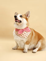 Christmas Morning Gingerbread Man Gingham Print Handmade Bandana