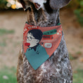 Load image into Gallery viewer, Pet Bandana - A CHRISTMAS STORY Icons and Title Logo Collage Greens/Reds
