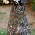 Load image into Gallery viewer, Pet Bandana - Barbie KEN Text Logo and Icons Brown/Multi Color