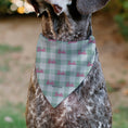 Load image into Gallery viewer, Pet Bandana - BARBIE Script Plaid Beige/Olive/Pink