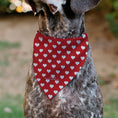Load image into Gallery viewer, Pet Bandana - Bandana BETTY BOOP Seated Leg Kick Pose and Text Hearts Red/White