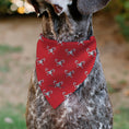 Load image into Gallery viewer, Pet Bandana - Bandana BETTY BOOP Holiday Gift Pose and Santa Betty Winking Icon Red