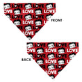 Load image into Gallery viewer, Pet Bandana - Betty Boop LOVE Text and Face Red/Black/White
