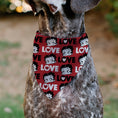 Load image into Gallery viewer, Pet Bandana - Betty Boop LOVE Text and Face Red/Black/White