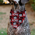 Load image into Gallery viewer, Pet Bandana - Betty Boop LOVE Text and Face Red/Black/White