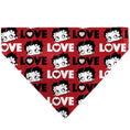 Load image into Gallery viewer, Pet Bandana - Betty Boop LOVE Text and Face Red/Black/White