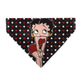 Load image into Gallery viewer, Pet Bandana - Betty Boop Hands on Knees Pose Heart Polka Dot Black/Red/White