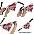 Load image into Gallery viewer, Pet Bandana - Betty Boop USA Heart Pose and Stars White/Red