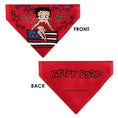 Load image into Gallery viewer, Pet Bandana - Betty Boops Americana Stars and Stripes Pose Reds/White/Blue
