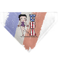 Load image into Gallery viewer, Pet Bandana - Betty Boop USA Stars and Stripes Pose White/Red/Blue
