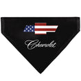 Load image into Gallery viewer, Pet Bandana - CHEVROLET Script and Americana Bowtie Black