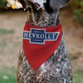 Load image into Gallery viewer, Pet Bandana - CHEVROLET 1940 Bowtie Text Logo Red/White/Blue