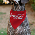 Load image into Gallery viewer, Pet Bandana - COCA-COLA Script Logo Centered Red/White