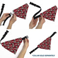 Load image into Gallery viewer, Pet Bandana - Coca-Cola Santa Claus Holiday Poses Stacked Red