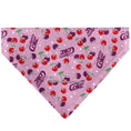 Load image into Gallery viewer, Pet Bandana - CHERRY COKE Cherries and Logo Scattered Pink