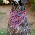 Load image into Gallery viewer, Pet Bandana - CHERRY COKE Cherries and Logo Scattered Pink