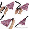 Load image into Gallery viewer, Pet Bandana - CHERRY COKE Cherries and Logo Scattered Pink