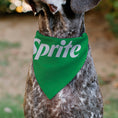 Load image into Gallery viewer, Pet Bandana - SPRITE Text Logo Green/White