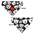 Load image into Gallery viewer, Pet Bandana - Coca-Cola Polar Bear Expressions Scattered Black/White