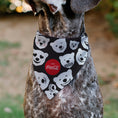 Load image into Gallery viewer, Pet Bandana - Coca-Cola Polar Bear Expressions Scattered Black/White