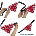 Load image into Gallery viewer, Pet Bandana - ENJOY COCA-COLA Logo and Polar Bear Expressions Red/White