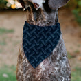 Load image into Gallery viewer, Pet Bandana - COCA-COLA Script Collage Navy/Light Blue