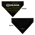 Load image into Gallery viewer, Pet Bandana - RAM Americana Stars and Stripes Weathered Black/Brown/White