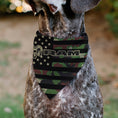 Load image into Gallery viewer, Pet Bandana - RAM Americana Stars and Stripes Black/Camo Olive