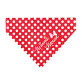 Load image into Gallery viewer, Pet Bandana - MINNIE MOUSE Autograph Script Polka Dot Red/White