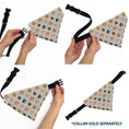 Load image into Gallery viewer, Pet Bandana - Disney Holiday Princess Poses and Icons Beige/Tan/Red