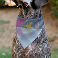 Load image into Gallery viewer, Pet Bandana - Lion King No Worries Silhouette Reflection Pose Blues/Pinks/Yellow