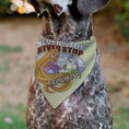Load image into Gallery viewer, Pet Bandana - Rapunzel NEVER STOP EXPLORING Castle Pose Beige/Red/White