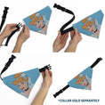 Load image into Gallery viewer, Pet Bandana - Cinderella Face Pose Close-Up Blues