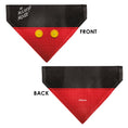 Load image into Gallery viewer, Pet Bandana - Mickey Mouse Buttons Black/Red
