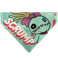 Load image into Gallery viewer, Pet Bandana - SCRUMP Text and Pose Light Blue