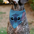 Load image into Gallery viewer, Pet Bandana - Stitch Grinning Pose Blue