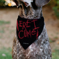 Load image into Gallery viewer, Pet Bandana - A Nightmare on Elm Street Freddy READY OR NOT HERE I COME Pose Black/Red