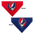 Load image into Gallery viewer, Pet Bandana - Grateful Dead Steal Your Face Logo Centered Red and Blue