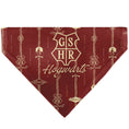 Load image into Gallery viewer, Pet Bandana - HOGWARTS WEASLEY Monogram Icons Red/White