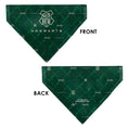 Load image into Gallery viewer, Pet Bandana - HOGWARTS MALFOY Monogram Icons Greens/White