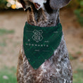 Load image into Gallery viewer, Pet Bandana - HOGWARTS MALFOY Monogram Icons Greens/White