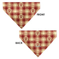 Load image into Gallery viewer, Pet Bandana - Harry Potter WEASLEY Family House Crest Plaid Beige/Burgundy