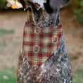 Load image into Gallery viewer, Pet Bandana - Harry Potter WEASLEY Family House Crest Plaid Beige/Burgundy