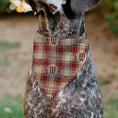 Load image into Gallery viewer, Pet Bandana - Harry Potter WEASLEY Family House Crest Plaid Beige/Burgundy