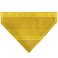 Load image into Gallery viewer, Pet Bandana - Harry Potter HUFFLEPUFF Traits Banner and Icons Yellows/Blue