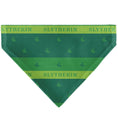 Load image into Gallery viewer, Pet Bandana - Harry Potter SLYTHERIN Traits Banner and Icons Greens/Yellow