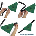 Load image into Gallery viewer, Pet Bandana - Harry Potter SLYTHERIN Traits Banner and Icons Greens/Yellow