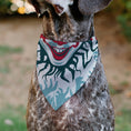 Load image into Gallery viewer, Pet Bandana - IT Pennywise Smile and Balloons White/Blues/Reds