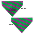 Load image into Gallery viewer, Pet Bandana - THE JOKER Title Logo and Stripe Green/Purple